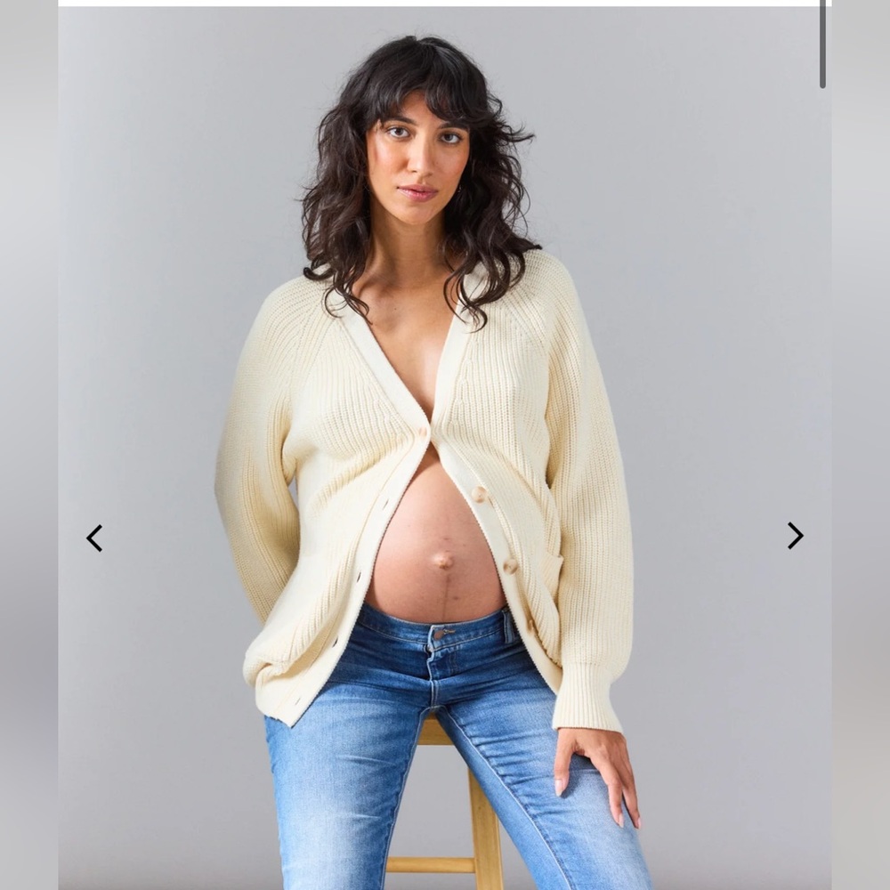 Hatch The Maternity Nursing Friendly Cotton Marlow Cardigan Size 4